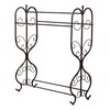 Kings Brand Furniture - Freestanding Pewter Metal Towel Rack Stand