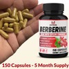 Berberine HCl, 150 Capsules - Plus Ceylon Cinnamon, Turmeric, Milk