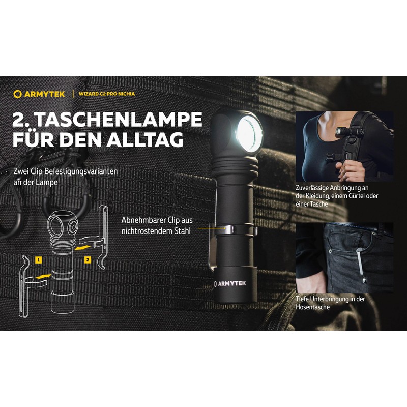 Armytek Wizard C2 Pro Nichia LED Warm White Headlamp Magnetic