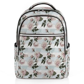 Mularoka Rose Flower Beautiful Laptop Backpack for College Travel Small Laptop Back Pack Casual Daypack Water-resistant Bookbags Lightweight Laptop Backpack for Women Men