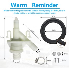 385311641 RV Toilet Water Valve Kit Replacement for Dometic and Sealand 300, 301, 310, 311, 320, 321 Series Pedal-Flush Toilets Camper Trailer RV Toilet, Includes Hose Clamp and Fasteners (1)