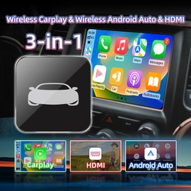 Car TV Assistant Wireless CarPlay & Android Auto Adapter, HDMI to USB Converter for Wired CarPlay Cars, Plug & Play, Support Fire TV Stick, Game Consoles, Video Casting, Anti-Disconnect Design, No Lag