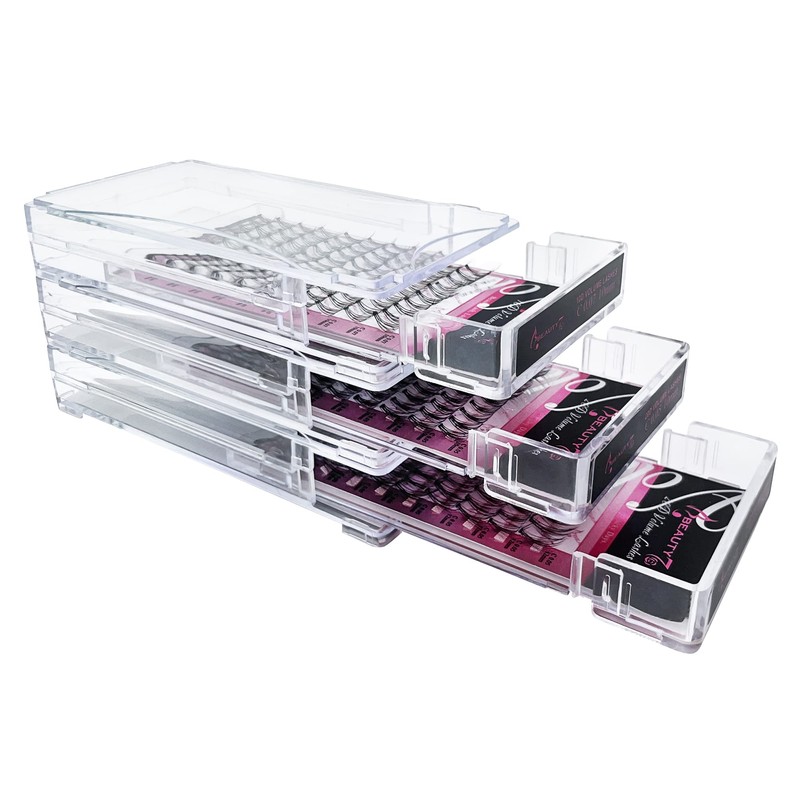 Beauty7 Lashes Volume Lashes Individual Lashes C-Curl Eyelash Extensions 0.05 mm Thickness