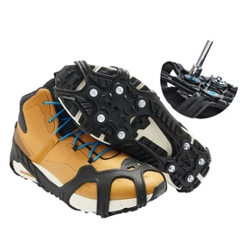 ICETRAX V5 HEX Ice Cleats, Easy to Replace Cleats, Winter Ice Grips for Shoes and Boots, StayON Toe, Reflective Heel (S/M (Men: 5-9 / Women: 6.5-10.5), HEX)