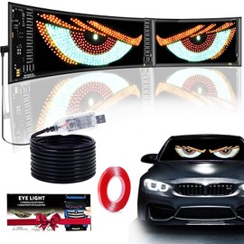 2Pcs Ojos Led para Carro, Ojos para Camion Trailer, Luz de Señal Ambiental, Ojos para Parabrisas de Trailer, Inteligente, Dinámico para Coches, Fiestas, Tiendas, Supermercados