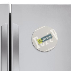 Unbranded Fort Wayne Retro Travel Tin Sign | 4'' X 4'' Round Decorative Magnet