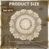 kilofly Crochet Cotton Lace Table Placemats Doilies Value Pack, 4pc,
