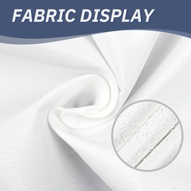 HENG FENG Balcony Privacy Screen, 90 x 400 cm, PES Weatherproof Balcony Cladding, 95% UV Protection, Balcony Cover with Cable Ties, White