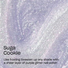 OPI Nail Lacquer Suga Cookie | Sheer Soft Purple Glitter Chip Resistant Nail Polish Your Way Collection