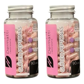 Gluteo Peptonas Dermatti Sabor Durazno 90 Caps Paquete 2