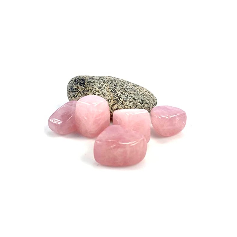 Rose Quartz Crystal Tumbled Stone, Large Natural Tumbled Stones and