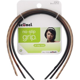 SCUNCI NO SLIP SKINNY HEADBAN 3PC