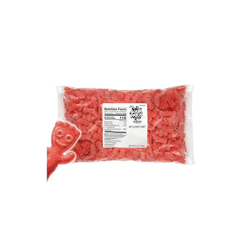 Redberry Sour Gummies – Bulk 5 LB Bag, Kid-Shaped Chewy