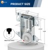 Easy Fix Hardware Steel-Framed Mirror Bottom Closet Door Roller Assembly