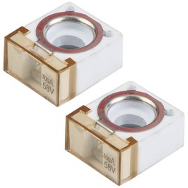 BUSSALIX HABF 58V Battery Fuse for Boat Truck RV Multi-Battery Ignition Systems Terminal Fuse Block Kit 30-300A Durable Ceramic & Visible PES Construction(300A,2PACK)