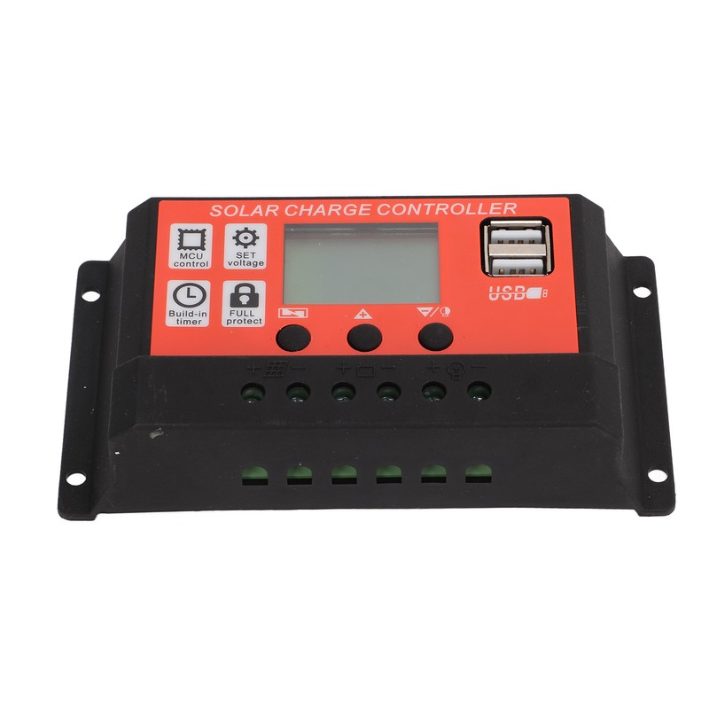 PWM Auto Solar Charge Controller LCD Display Dual USB Solar