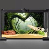 AWERT 72x24 inches Polyester Tropical Rainforest Terrarium Background Stream Green