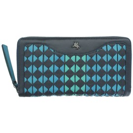 VISCONTI Bora Bora BR76 Leather Wallet with Zip and RFID Blocking, Blue orchid, Standard size, Unique
