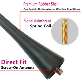 MINILAOMA 7 Inch Rubber Antenna for Nissan 350Z (2003-2008), Nissan 370Z (2009-2019) AM/FM Radio Short Antenna Replacement