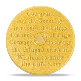 8 Month Sobriety Coin - AA Chips and Medallions with Serenity Prayer - Ideal Sobriety Gifts for Women & Men - Alcoholics Anonymous Recovery Token - Colorful Triangle AA Coins and AA Chips