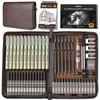 Nicpro 58PCS Art Drawing Supplies Kit in Leather Case, MP1000