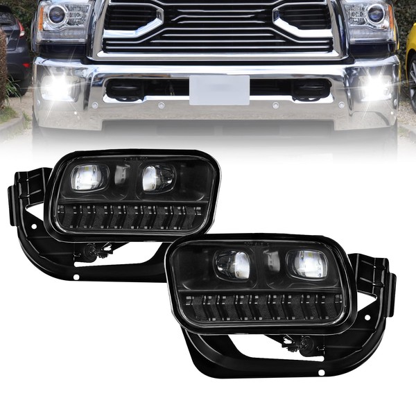 LED Fog Lights Compatible with 2009-2018 Dodge Ram 1500 2500