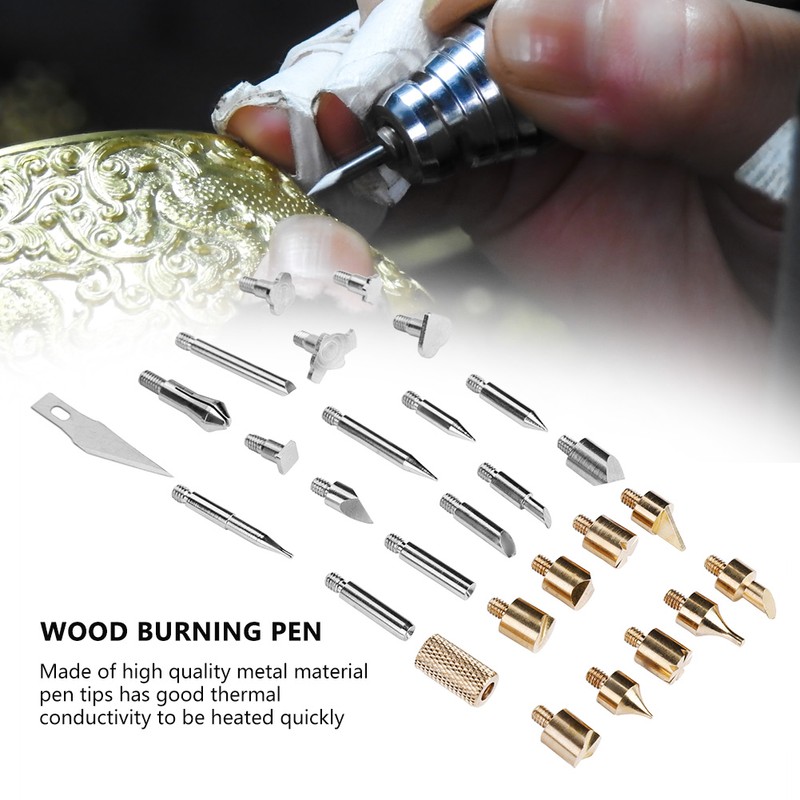 28 in 1 Wood Burning Pen Tips Set Soldering Iron