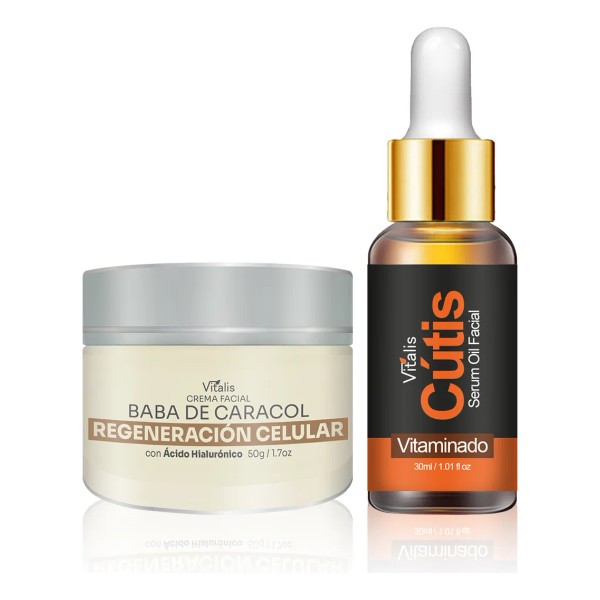 Kit Facial: Crema Acido Hialurónico + Serum Vitamina C