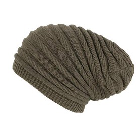 Nyls Création Rasta Green Khaki Long Wool Look Trendy Jack Hat - Unisex Size One Size Green, Green