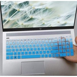 Keyboard Cover Skin Compatible HP Envy x360 15.6" 15-dr1010nr 15m-dr1012dx / HP Pavilion x360 15-BR075NR / HP Pavilion 15-BS 15-BW 15-CC 15-CB 15-CD Keyboard Covers(Omber Sky Blue)