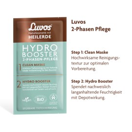 Luvos Hydro Booster with Clean Mask with Instant Effect, Cream, 2 x 7.5 ml