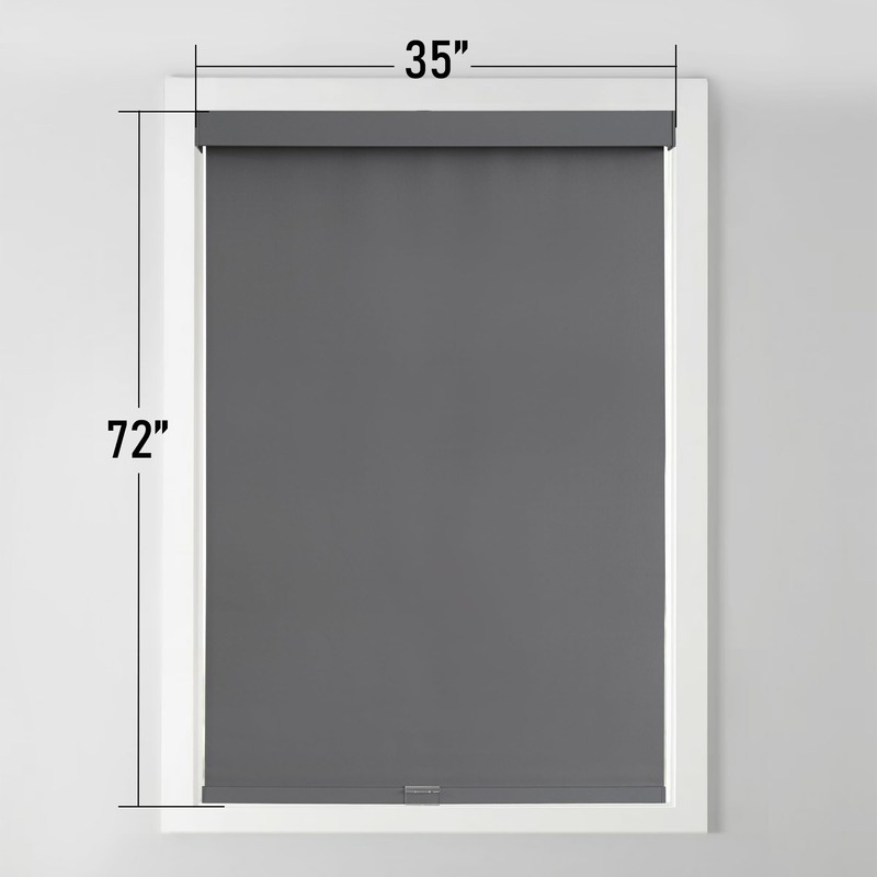 SUNOFF Cordless Blackout Roller Shades Blinds for Windows Free-Stop,Pull Down