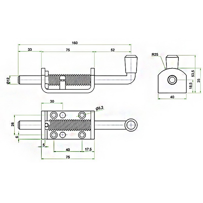 X-Haibei 2 Pcs Trailer Spring Latch Pin, 1/2 inch Barrel