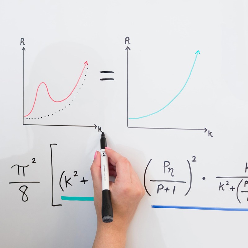 U Brands Fine Tip Dry Erase Markers with Eraser, Whiteboard