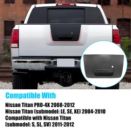 Jaronx Compatible with Nissan Titan Tailgate Handle 2004-2012, Rear Liftgate Handle Bezel with Key Lock Hole Rear Gate Latch Handles Replacement 906067S200 for Titan Tailgate Handles Latch