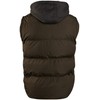 J. Whistler Men’s Puffer Vest Water-Resistant Removable With Fleece Hood,