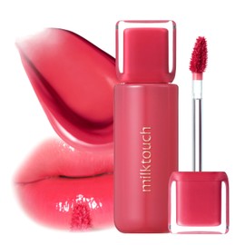 MILKTOUCH Jelly Fit Lip Tint (06 Chericious) with Cooling Plumping Effect and Water-Based Non-Sticky Texture | Long Lasting Korean Beauty Lipstain Tinted Gloss Oil Stocking Stuffers, Christmas Gifts