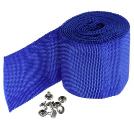 LUMLLSAJI Winch Rope Protector - Protect Sleeve with Buckle Cables Cover Ropes for 6 cm/2.36" Wide Cables Computer - PET - 2 M/6.56 FT - Blue