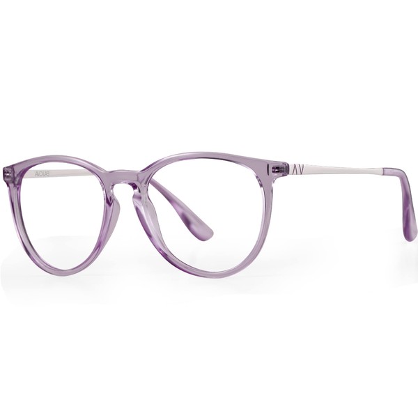AVDLAB Blue Light Blocking Glasses Round Computer Eyeglasses Reduce Eyestrain
