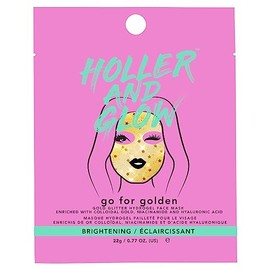 Holler and Glow Go For Golden, Gold Glitter Hydrogel Face Mask
