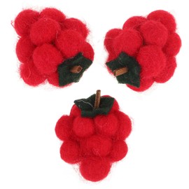 TEHAUX 3pcs Adorable Felt Hair Clips Cartoon Poached Fruit Design Accessories for DIY Hair Ornaments Durable and Comfortable Material for Crafts
