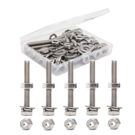 binifiMux 30pcs 1/4-20 x 1-1/2 Inch Hex Bolt 304 Stainless Steel (1-1/2 Inch 30pcs)