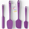 BakeRoyal Silicone Spatula Set - 4-Piece Rubber Spatulas Silicone Heat