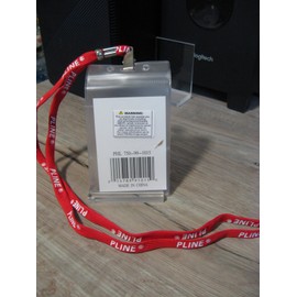 P-Line Waterproof Fishing License Holder Zip Lock Permit Case & Red Lanyard