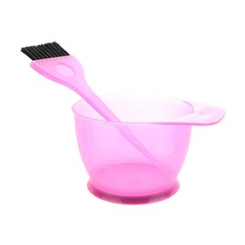 POFET Hair Dye Brush and Bowl Set, Professional Salon Hair Dye Mixing Set, Hair Dye Tool, Hair Dye Set, Pink, 2 Pieces