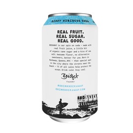 ROCKAWAY Berry Hibiscus Soda Drinks - Low calorie drinks made from Real Fruit Juice, All Natural - Soda Pop Drinks Gluten Free, Vegan, GMO Free - 12oz (12 Pack)