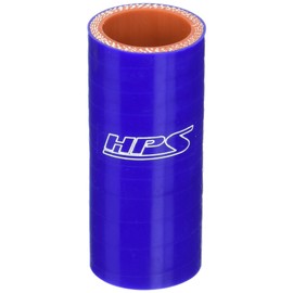 HPS HTSC-100-BLUE Silicone High Temperature 4-ply Reinforced Straight Coupler Hose, 100 PSI Maximum Pressure, 3" Length, 1" ID, Blue