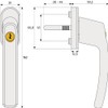 ABUS FG200 B SB Lockable Window Handle Brown Set of