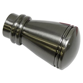 GARDINIA 2 x Siro Chicago Series Metal Titanium Curtain Pole End Pins Diameter 20mm