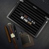 Lifomenz Co Wood Cufflink Box with Glass Window Cufflink Display